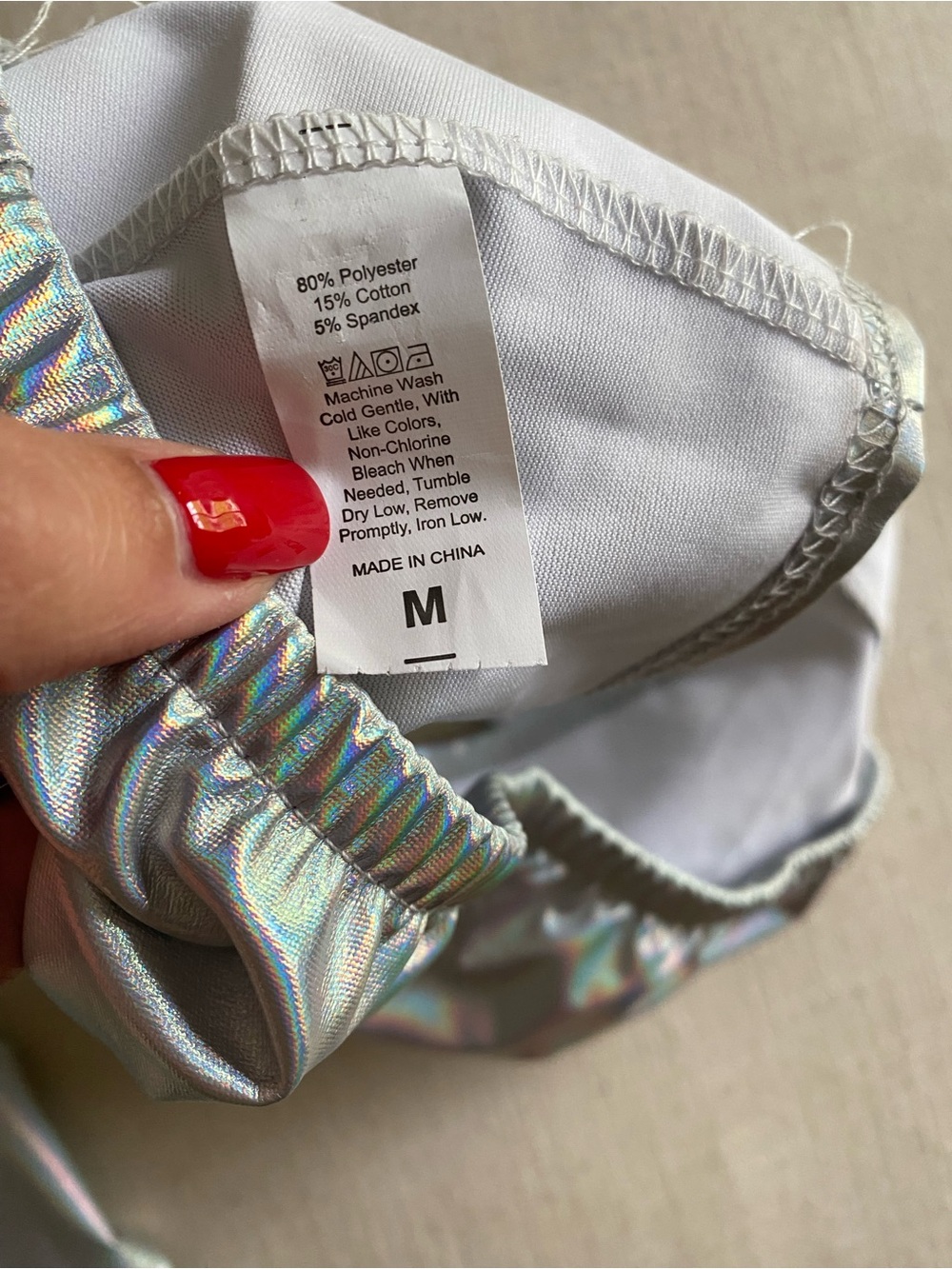 Holographic Silver Bandeau Top + Skater Skirt Set - Picture 3 of 6